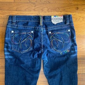 Vintage COOGI flare Stitched Low rise Jeans 8